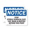 Signmission Stop Sterile Surgical Suit Cap Mask &, 14 in W x Rectangle, Vinyl Decal OS-2PACK-NS-D-1014-L-18487 - alternate 1